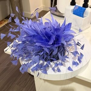 The Hat Girls - Custom Elegant Purple Feather Fascinator